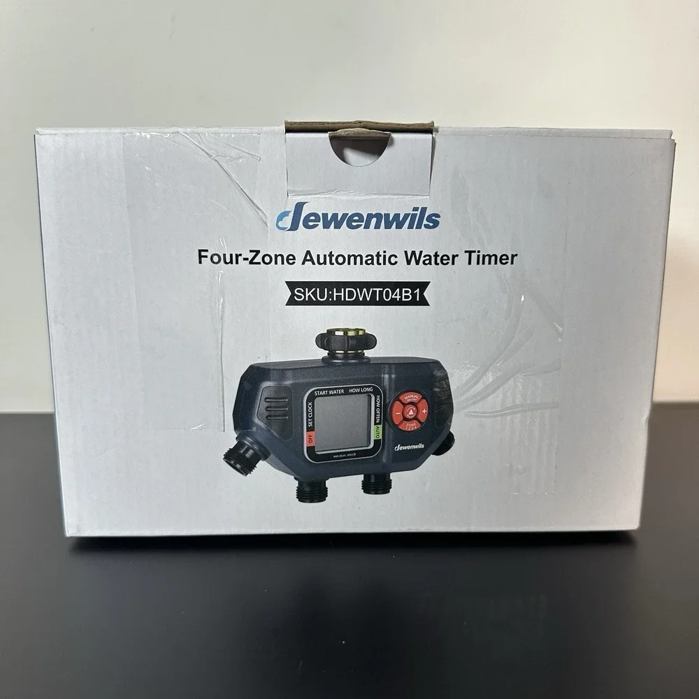 DEWENWILS Sprinkler Timer 4 Zone,Water Timer for Garden Hose with Rain for Yard